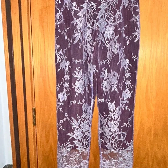 Johanna Beck Purple Silk & White Pants Size 4 NWT MSRP $395 - Picture 5 of 10